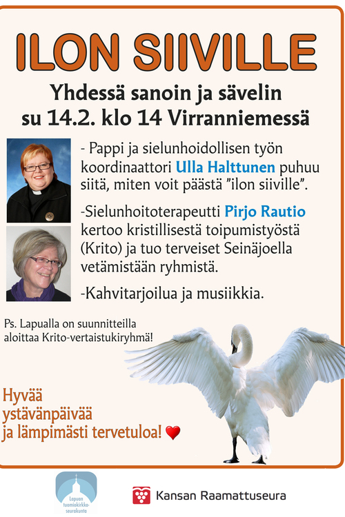 Ilon siiville -Yhdessä sanoin ja sävelin ilta Virraniemessä Ilon siiville -Yhdessä sanoin ja sävelin ilta Virraniemessä