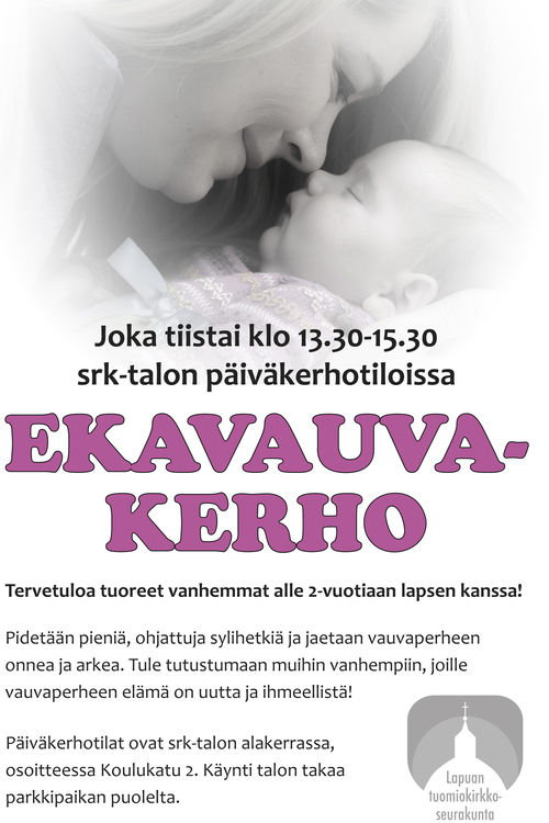 Ekavauvakerho joka tiistai srk-talolla