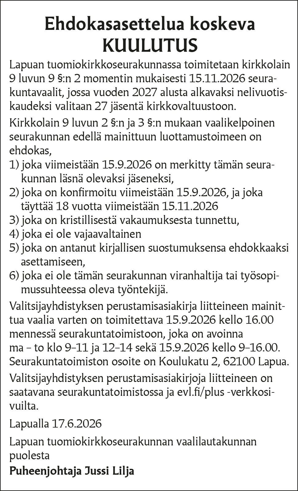Ehdokasasettelua_koskeva kuulutus