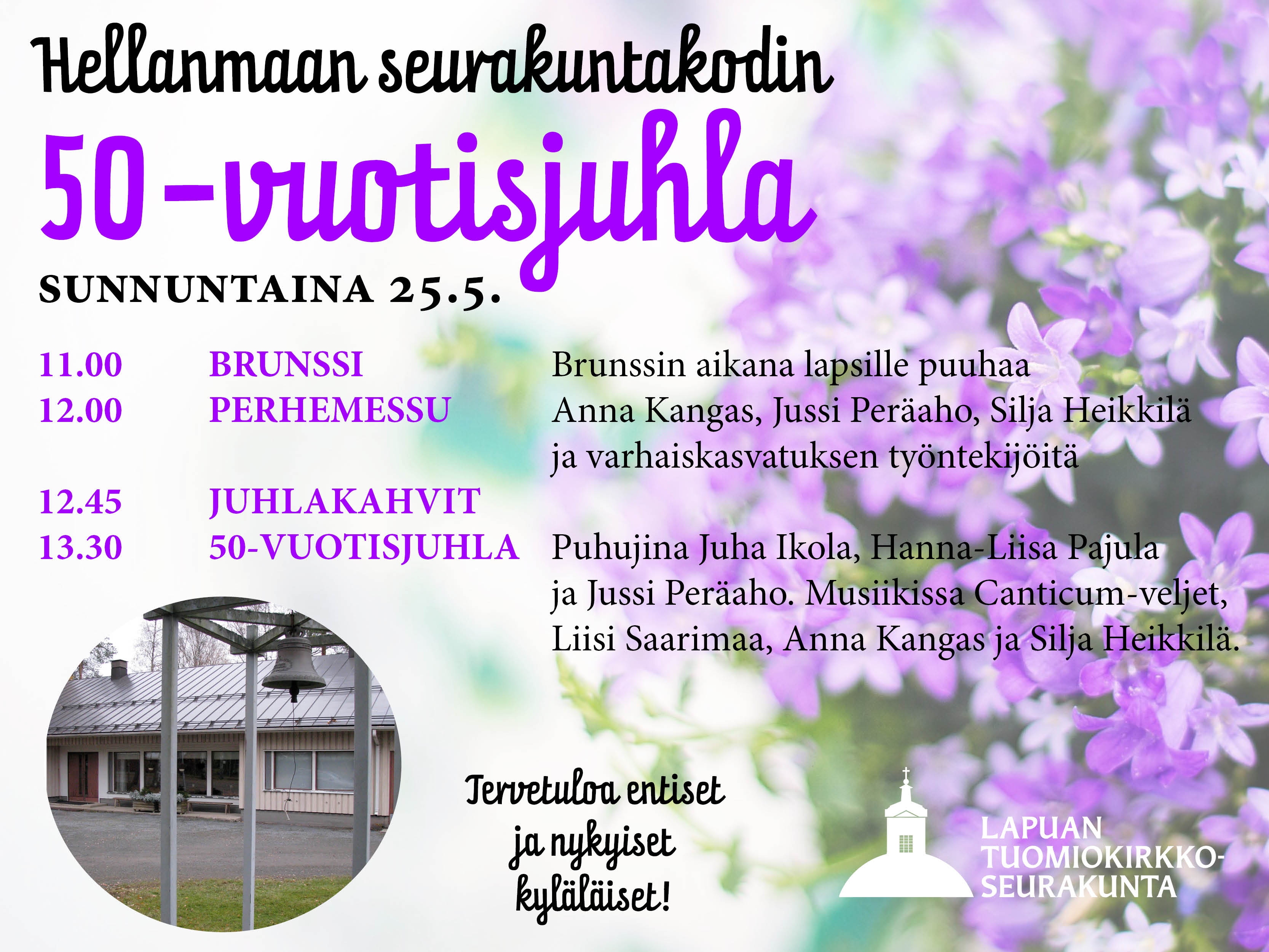 Hellanmaan seurakuntakodin 50v. juhla Messu Hellanmaan srk-kodilla