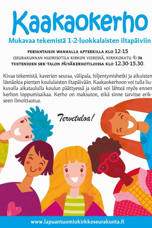Tiistenjoen Kaakaokerho 1-2 -luokkalaisille Tiistenjoen Kaakaokerho 1-2 -luokkalaisille