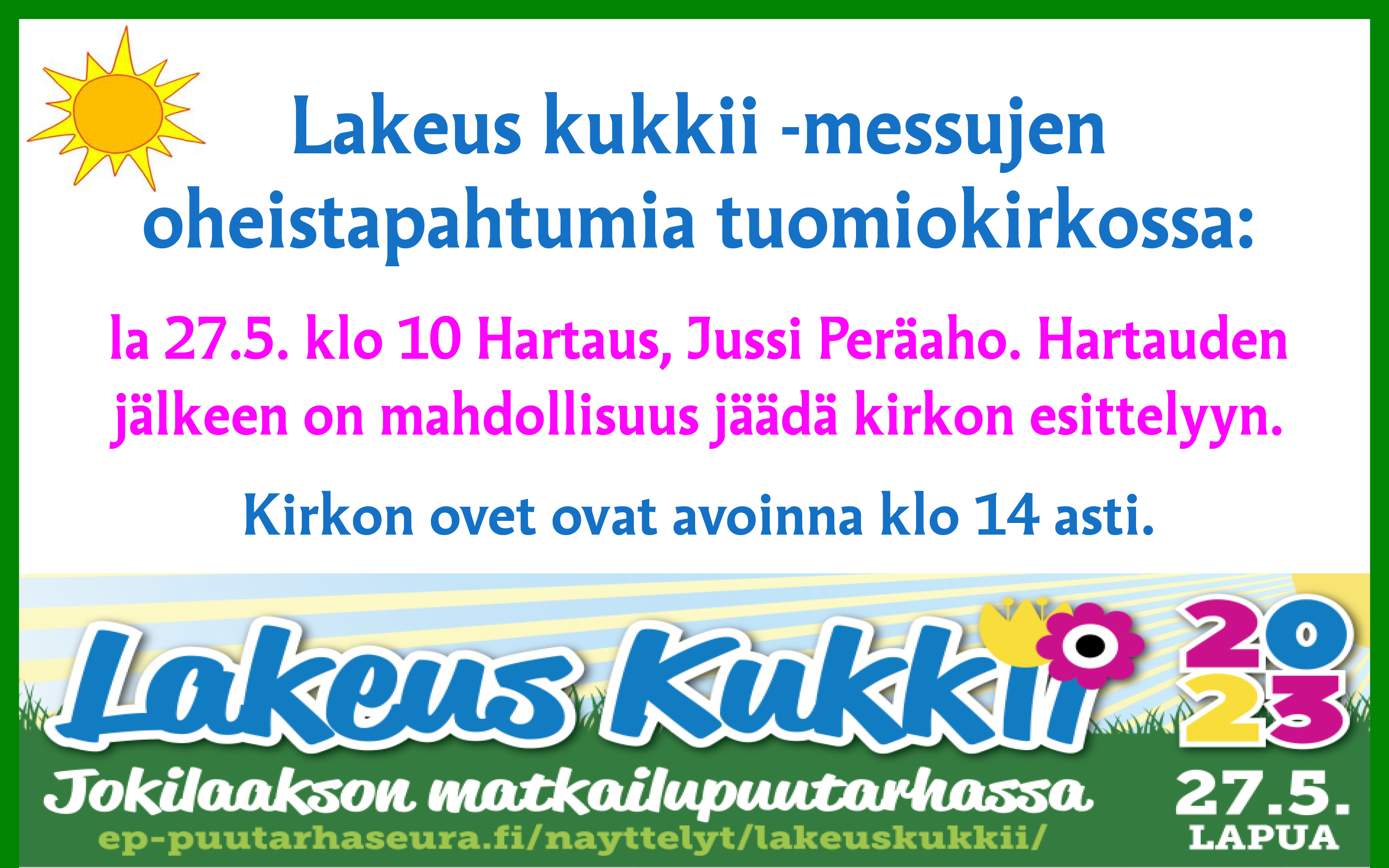 Tuomiokirkossa hartaus ja tutustumisesittely.