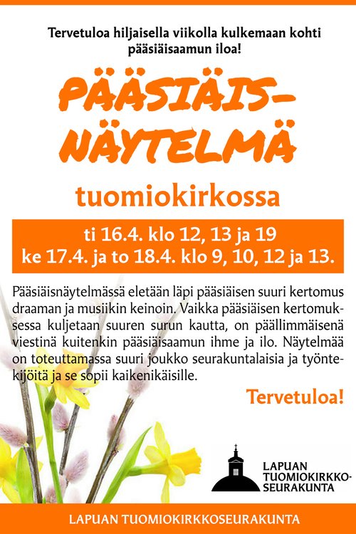 Pääsiäisnäytelmä tuomiokirkossa Pääsiäisnäytelmä tuomiokirkossa