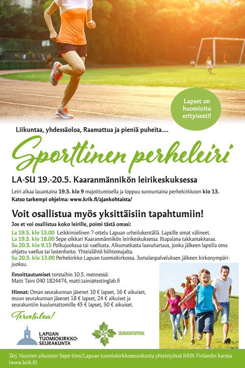 Sporttinen viikonloppu perheille Sporttinen viikonloppu perheille