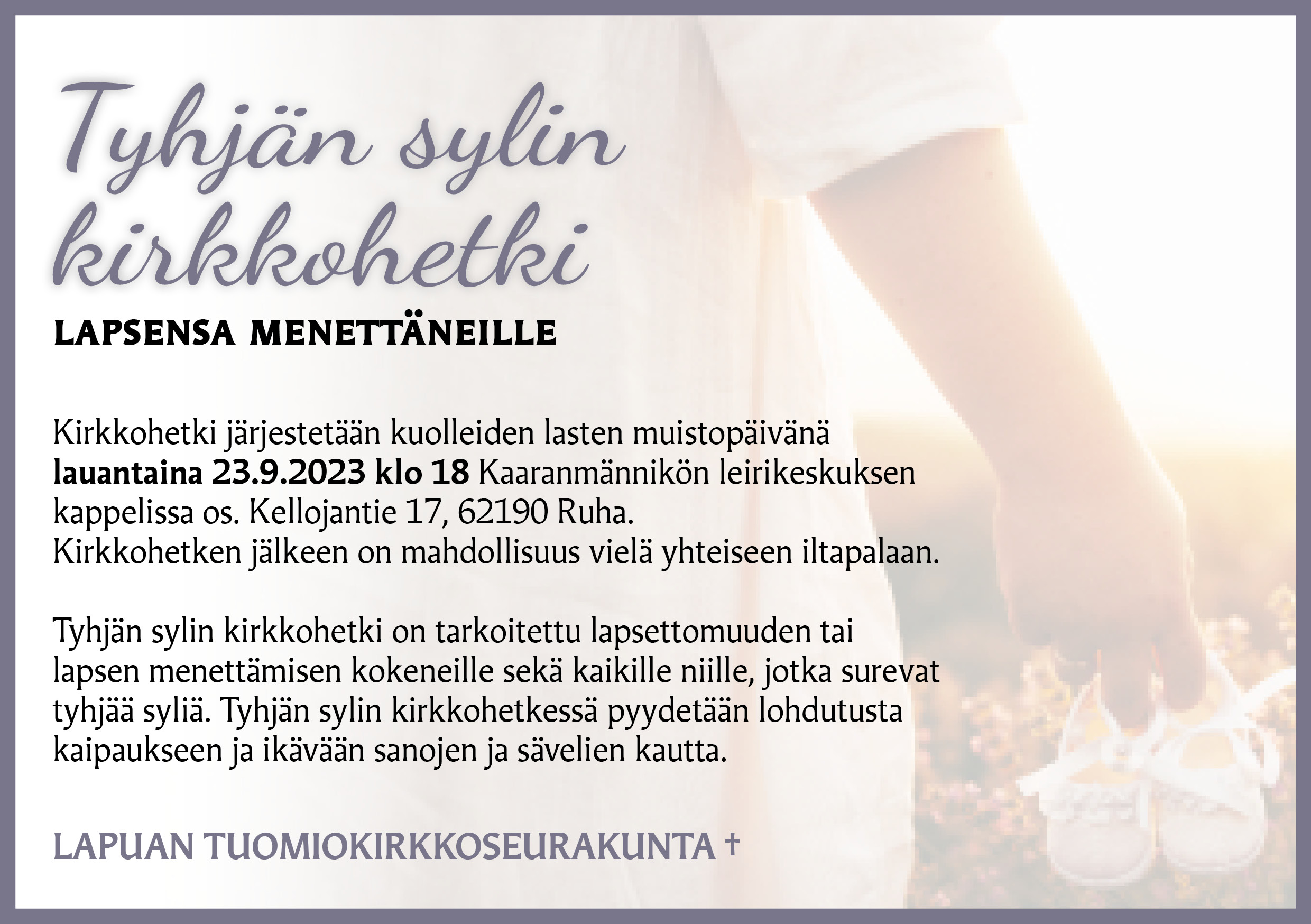 Tyhjän sylin kirkkohetki